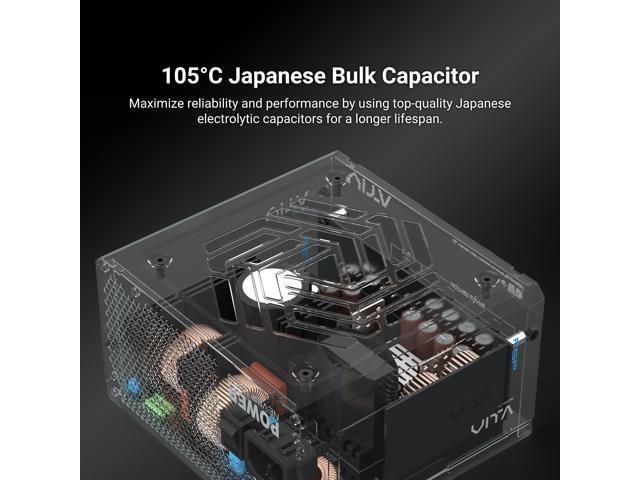 FSP VITA GM 850W Power Supply, 80 Plus Gold, ATX 3.1 PCIe 5.1 Full Modular, 10 Year Warranty (VITA-850GM)