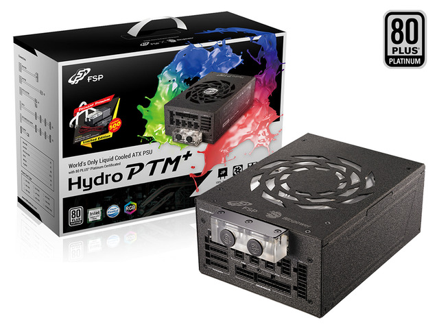 FSP Hydro PTM+ 1200W Liquid-Cooled PSU with RGB Lights in Water Block & 80PLUS Platinum Certified Full Modular ATX12V/EPS12V (HPTM+ 1200W)