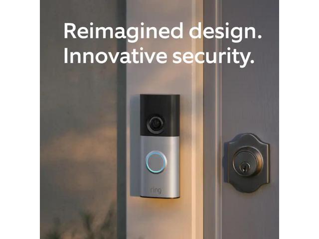 Ring - Wired Doorbell Plus (2nd Gen)Retinal 2K for crisp, true-to-life video, Motion Detection, Low-Light Sight - Silver - image 3