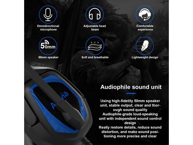 Gaming Headset,Over Ear Headphones with Mic,Comfort Headsetfor PS4 PC Xbox One Controller Noise Cancelling Bass Surround, Soft Memory Earmuffs for...
