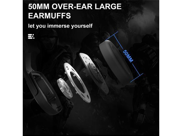 Gaming Headset,Over Ear Headphones with Mic,Comfort Headsetfor PS4 PC Xbox One Controller Noise Cancelling Bass Surround, Soft Memory Earmuffs for...