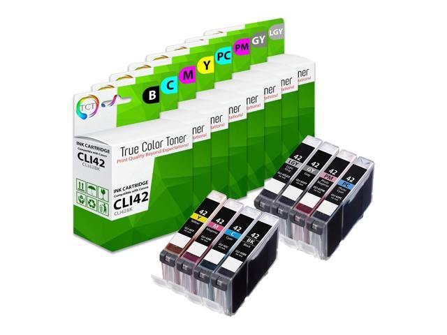 tct compatible ink cartridge replacement for canon cli-42 cli42 works with canon pixma pro-100 printers (black, cyan, magenta,