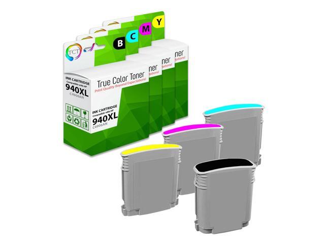 tct compatible ink cartridge replacement for hp 940xl 940 xl works with hp officejet pro 8500 8500a printers (black, cyan, mage