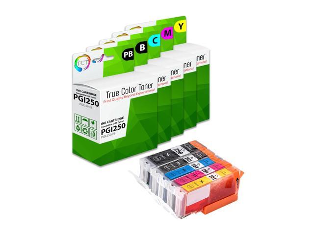 tct compatible ink cartridge replacement for canon pgi-250 cli-251 works with canon pixma mx922 mg5420 printers (pigment black,