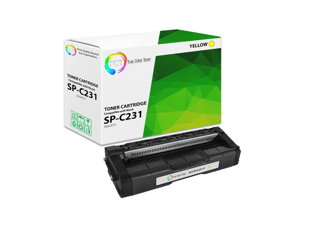 True Color Toner SP231 Yellow Toner Cartridge - Premium Compatible Replacement for Ricoh Type SPC310HA 406477 Yellow High Yield Toner Cartridge...