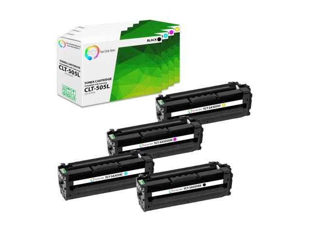 True Color Toner 505L Toner Cartridge 4 Pack - Premium Compatible Replacement for Samsung CLT-505L High Yield Works With Samsung C2620DW C2670