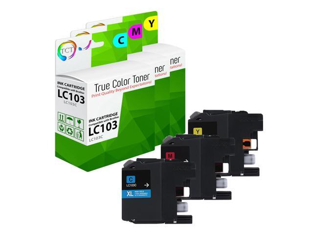 tct compatible ink cartridge replacement for brother lc103 lc103c lc103m lc103y works with brother mfc-j470dw j475dw j6920dw j2