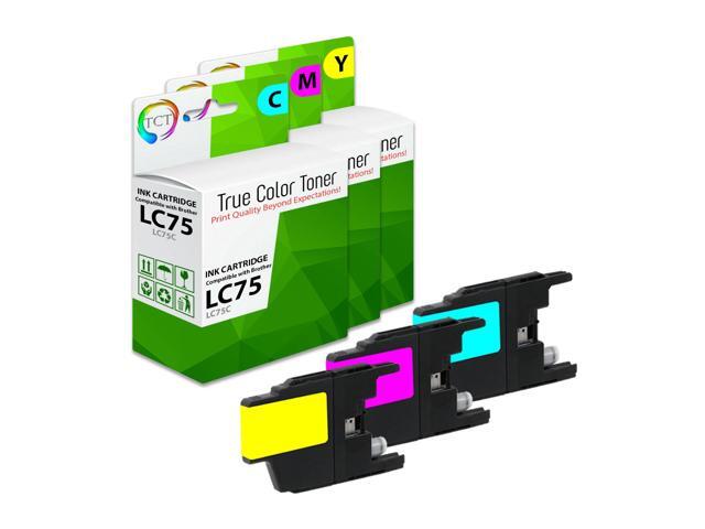 tct compatible ink cartridge replacement for brother lc75 lc75c lc75m lc75y works with brother mfc-j430w j825dw j435w j425w j28