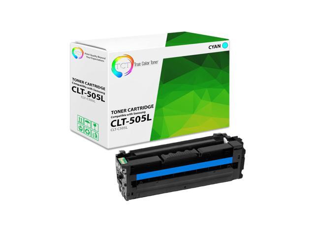 True Color Toner 505L Cyan Toner Cartridge - Premium Compatible Replacement for Samsung CLT-505L CLT-C505L Cyan High Yield Works With Samsung...