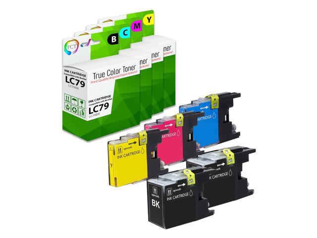 tct compatible ink cartridge replacement for brother lc79 lc79bk lc79c lc79m lc79y super high yield works with brother mfc-5910