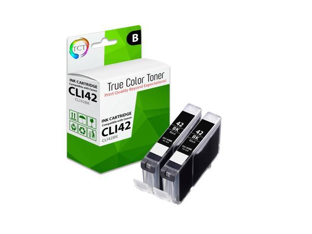 tct compatible ink cartridge replacement for canon cli-42 cli42 black works with canon pixma pro-100 printers - 2 pack