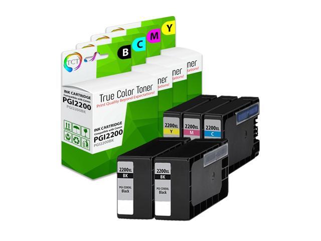 tct compatible ink cartridge replacement for canon pgi-2200 pgi2200 works with canon maxify mb5020 mb5320, ib4020 printers (bla