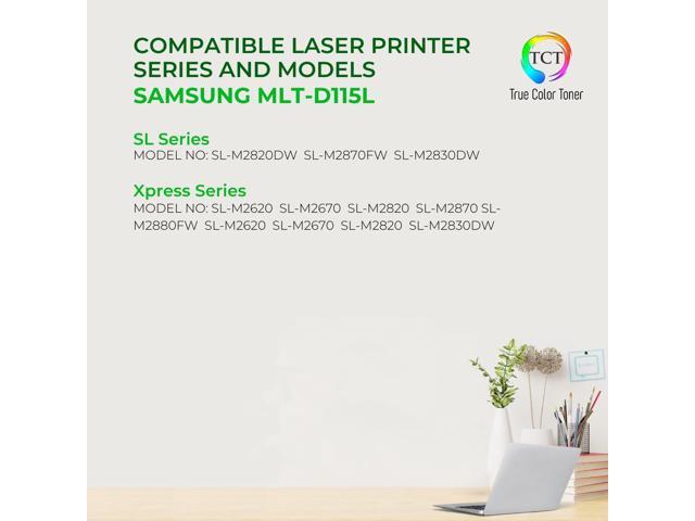 True Color Toner D115L Toner Cartridge 2 Pack - Premium Compatible Replacement for Samsung MLT-D115L Black High Yield Works With Samsung Xpress...