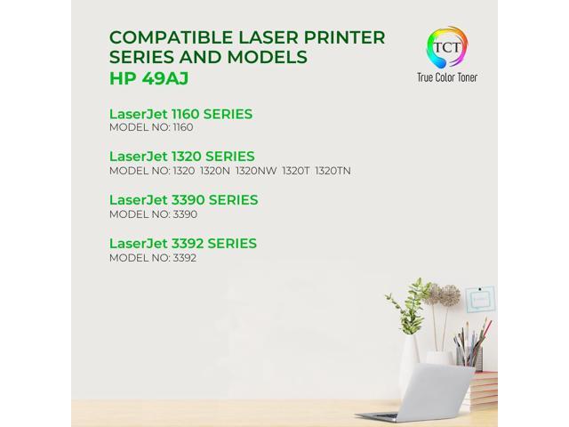True Color Toner 49AJ Jumbo Toner Cartridge 2 Pack - Premium Compatible Replacement for HP 49AJ Q5949AJ Black Jumbo Yield Works With HP Laserjet...