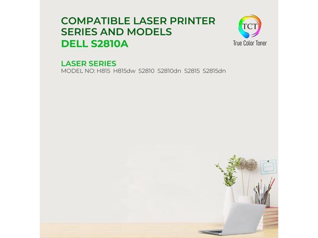 True Color Toner S2810A Toner Cartridge - Premium Compatible Replacement for Dell 593-BBML Black Works With Dell Laser H815dw Laser S2810dn Laser...