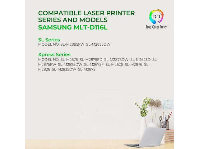 True Color Toner D116L Toner Cartridge 2 Pack - Premium Compatible Replacement for Samsung MLT-D116L Black High Yield Works With Samsung Xpress...