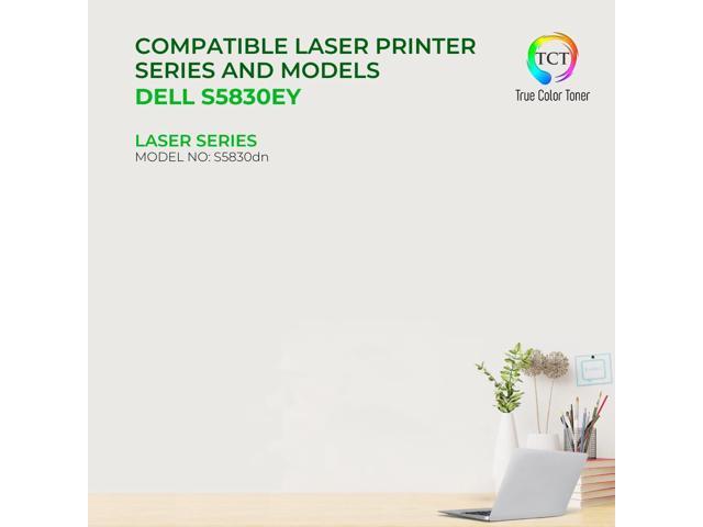 TCT S5830EY Toner Cartridge 2 Pack - Premium Compatible Replacement for Dell 593-BBYU Black Extra High Yield Works With Dell S5830dn S5830