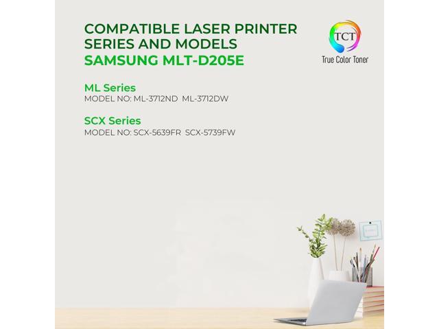 True Color Toner D205E Toner Cartridge 2 Pack - Premium Compatible Replacement for Samsung MLT-D205E Black Works With Samsung ML-3710 3712DW 3712ND...