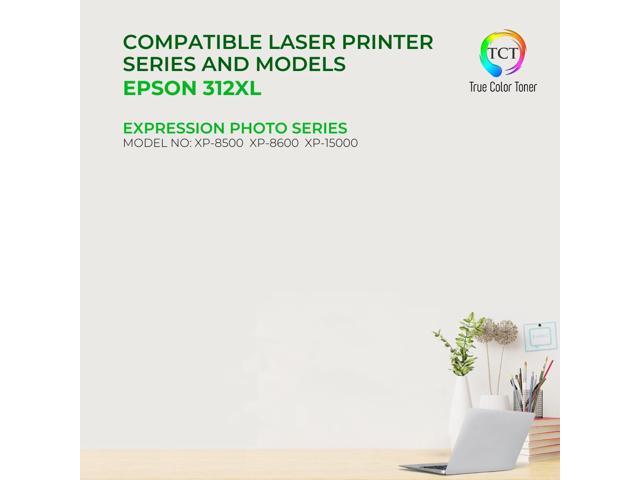TCT Compatible Ink Cartridge Replacement for Epson 312XL High Yield works with Epson Expression Photo XP-8500, HD XP-15000 Printers (Light Cyan,...