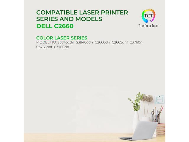 True Color Toner 2660 Color Toner Cartridge 3 Pack - Premium Compatible Replacement for Dell C2660DN C2665DNF