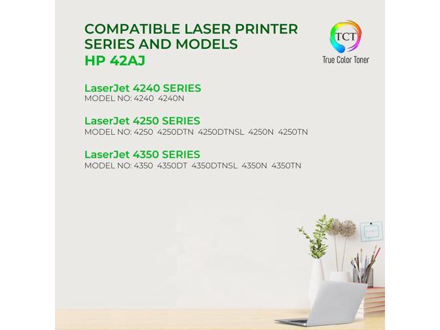 True Color Toner 42AJ Jumbo Toner Cartridge 2 Pack - Premium Compatible Replacement for HP 42AJ Q5942A Black Jumbo Yield Works With HP Laserjet...