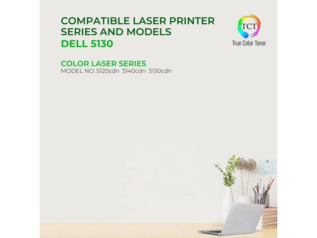 True Color Toner 5130 Toner Cartridge 5 Pack - Premium Compatible Replacement for Dell 5130CDN