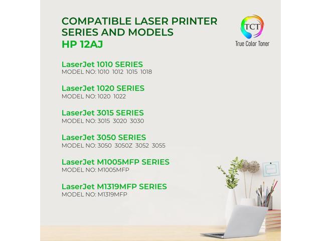 True Color Toner 12AJ Jumbo Toner Cartridge 2 Pack - Premium Compatible Replacement for HP 12AJ Q2612AJ Black Jumbo Yield Works With HP LaserJet...