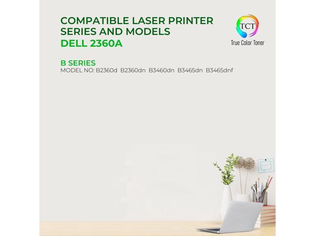 True Color Toner 2360A Toner Cartridge 2 Pack - Premium Compatible Replacement for Dell 331-9803 Black Works With Dell B2360d B2360dn B3460dn...