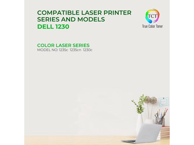 True Color Toner 1230 Toner Cartridge 5 Pack - Premium Compatible Replacement for Dell 1230 1230C 1235CN