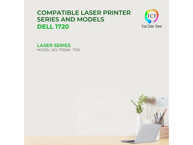 True Color Toner 1720 Toner Cartridge 2 Pack - Premium Compatible Replacement for Dell 310-8701 310-8702 310-8708 310-8709 Black Works With Dell...