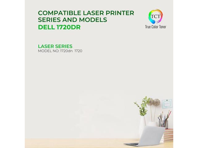 True Color Toner DR1720 Drum Unit 2 Pack - Premium Compatible Replacement for Dell 1720DR 310-8703 310-8710 1720 DJ987 Works With Dell 1720DN 1720N