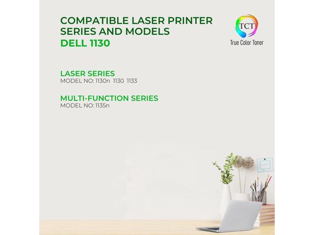 True Color Toner 1130 Toner Cartridge 2 Pack - Premium Compatible Replacement for Dell 330-9523 7H53W 2MMJP 3J11D Black Works With Dell 1130 1130N...