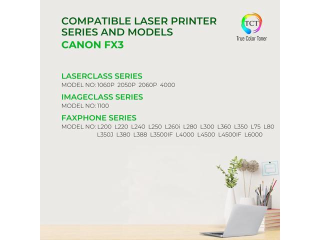 TCT FX3 Toner Cartridge 2 Pack - Premium Compatible Replacement for Canon FX3 1557A002BA Black Works With Canon LaserClass 1060P 2050P 2060P 4000...