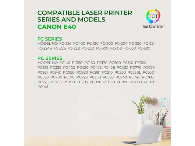 TCT E40 Toner Cartridge 4 Pack - Premium Compatible Replacement for Canon E40 1491A002AA Black Works With Canon PC940 PC920 PC921 PC980