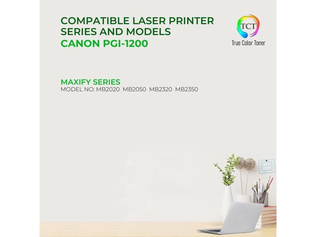 True Color Toner PGI1200 Black Ink Cartridge 2 Pack - Premium Compatible Replacement for Canon PGI-1200 PGI1200 Black Works With Canon Maxify...