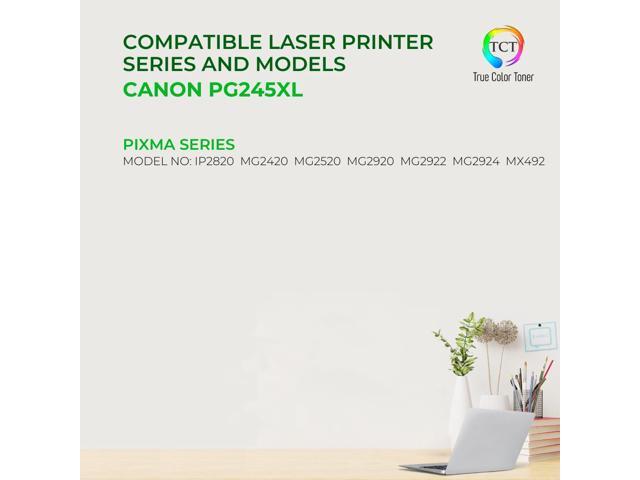 TCT 245XL Black Ink Cartridge 2 Pack - Premium Compatible Replacement for Canon PG245XL 8278B001 Black High Yield Works With Canon Pixma iP2820...