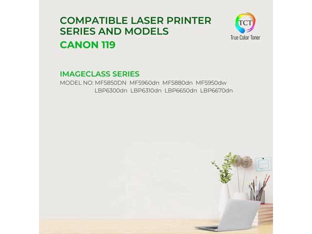 True Color Toner 119 Toner Cartridge 4 Pack - Premium Compatible Replacement for Canon 119 3479B001AA Black Works With Canon ImageClass MF5880dn...