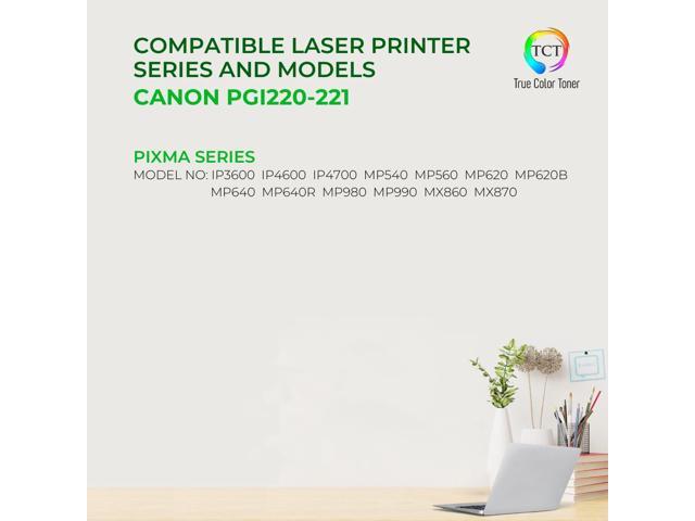 TCT CLI221 Grey Ink Cartridge 2 Pack - Premium Compatible Replacement for Canon CLI-221 CLI221 Gray Works With Canon Pixma iP3600 iP4600 MP540...
