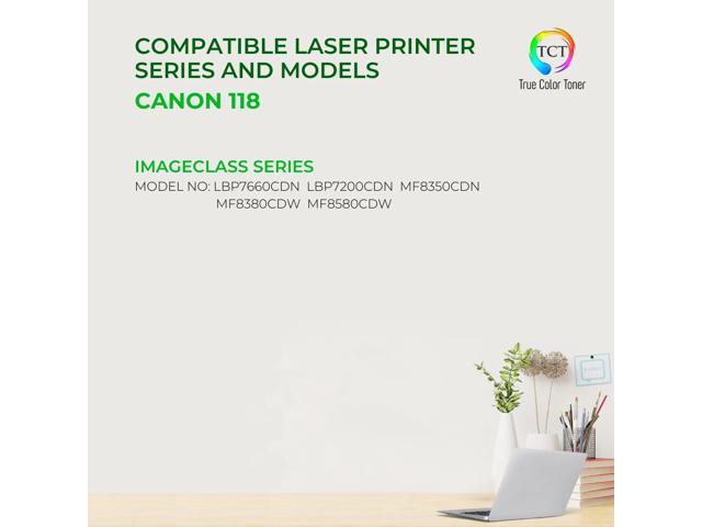 True Color Toner 118 Toner Cartridge 4 Pack - Premium Compatible Replacement for Canon 118 Works With Canon ImageClass LBP7660CDN LBP7200CDN
