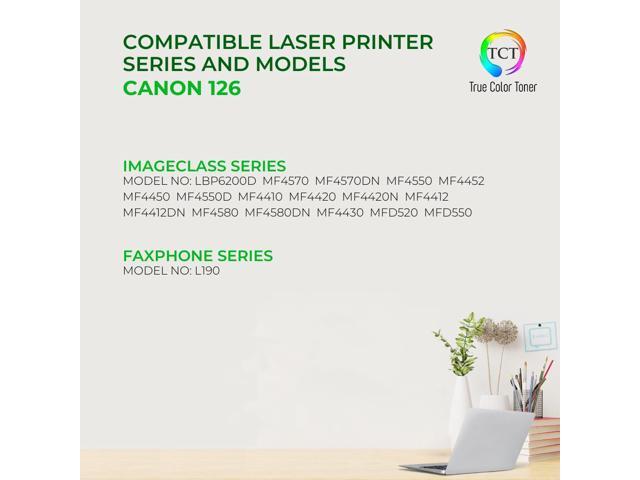 True Color Toner 126 Toner Cartridge 4 Pack - Premium Compatible Replacement for Canon 126 3483B001AA Black Works With Canon Imageclass LBP 6200D...