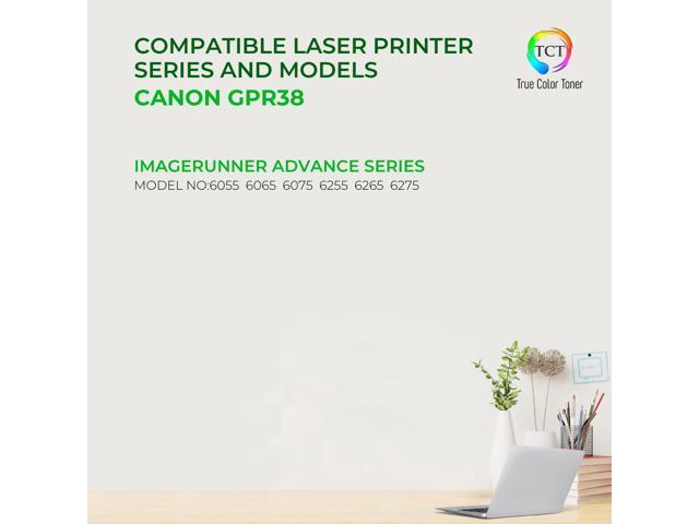 True Color Toner GPR38 Toner Cartridge 2 Pack - Premium Compatible Replacement for Canon GPR-38 3766B003AA Black Works With Canon ImageRunner 6055...
