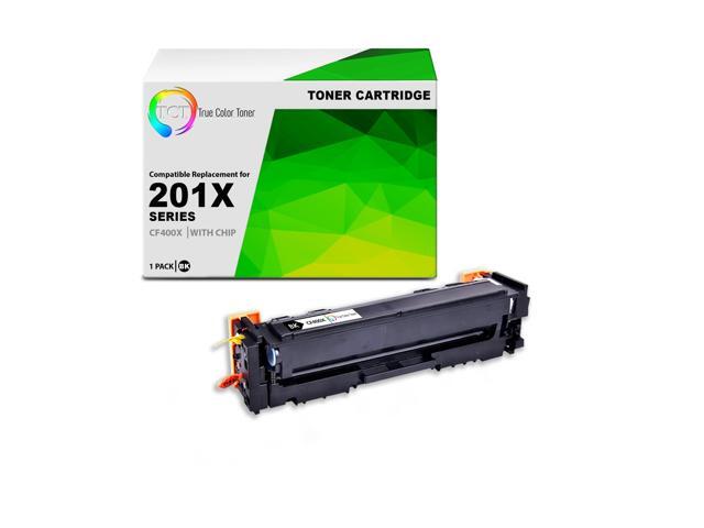 True Color Toner 201X Black Toner Cartridge - Premium Compatible Replacement for HP 201X CF400X High Yield Works With HP Color LaserJet Pro M252DW.