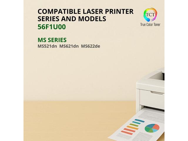 TCT 56F1U00 Black Ultra High Yield Toner Cartridge Replacement for use with Lexmark MS521dn MS621dn MS622de Printers (25,000 Pages)