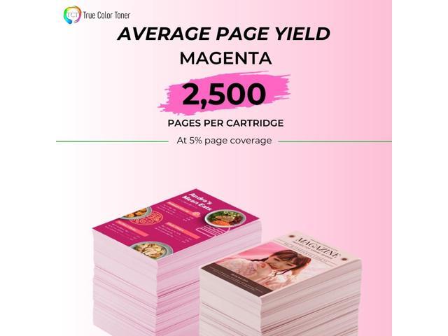 TCT 075H High Yield Magenta Toner Cartridge Replacement for Canon imageCLASS MF665Cdw MF663Cdw MF662Cdw LBP647Cdw LBP646Cdw Printers (2,500 Pages)