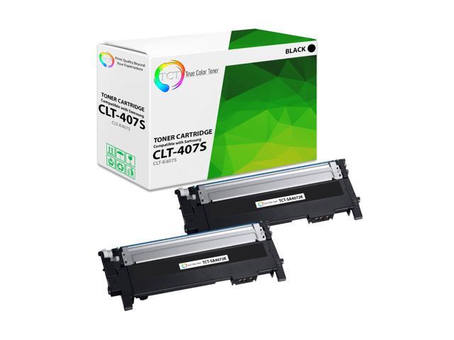 True Color Toner 407S Black Toner Cartridge 2 Pack - Premium Compatible Replacement for Samsung CLT-407S CLT-K407S Black Works With Samsung CLP-320...