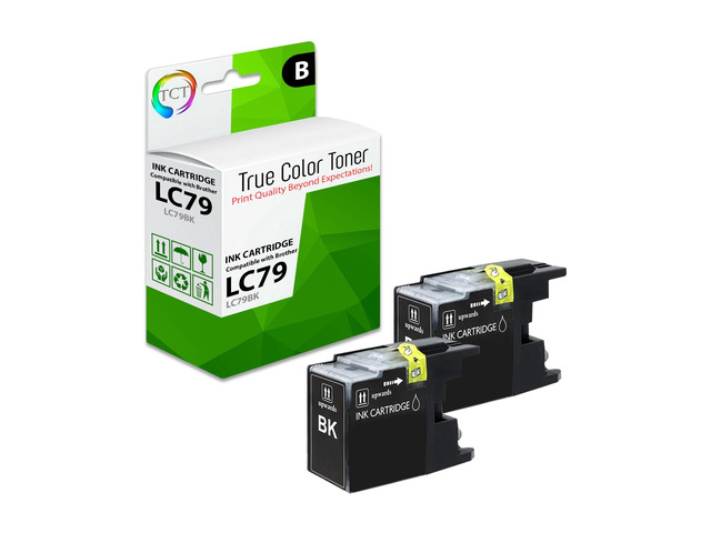 TCT LC79 Black Ink Cartridge 2 Pack - Premium Compatible Replacement for Brother LC79 LC79BK Black Super High Yield Works With Brother MFC-5910DW...