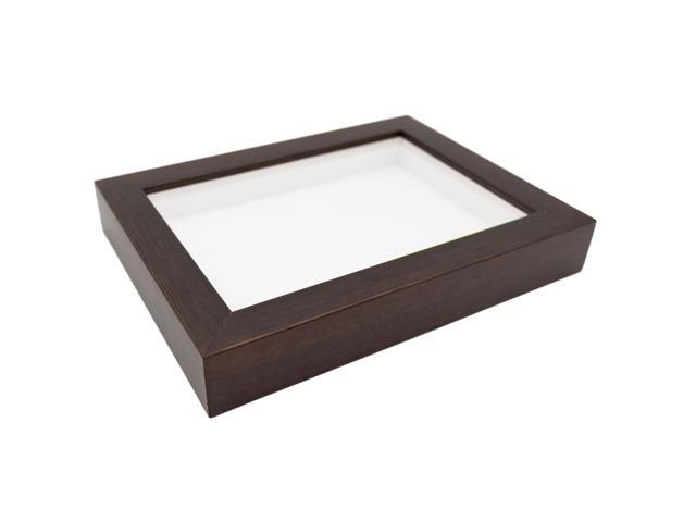 18x18 Shadowbox Gallery Wood Frames - Brown DEEP Shadow Box Frame with a Display Depth of 3/4' - Shadowbox Frame includes Shatter Proof UV Acrylic...
