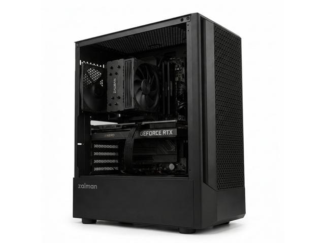Zalman FIT BASIC ATX Mid-Tower Gaming PC case, Includes 1 x 120mm Non-RGB Fan, Tempered Glass Side Panel, Supports up to ATX Motherboards, 325mm...