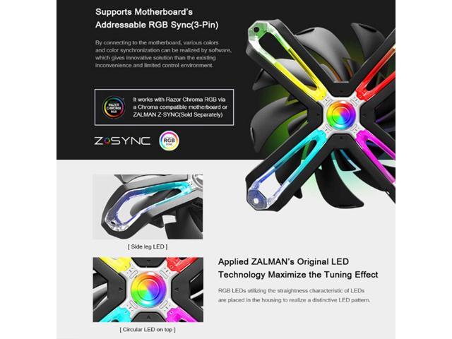 Zalman 17X High Performance CPU Air Cooler, 200W TDP 140mm Dual-Blade ARGB Spider Fan, for Intel LGA 1200/1151/2066/2011/X99/X79, AMD AM4/AM3, 5...