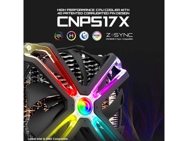 Zalman 17X High Performance CPU Air Cooler, 200W TDP 140mm Dual-Blade ARGB Spider Fan, for Intel LGA 1200/1151/2066/2011/X99/X79, AMD AM4/AM3, 5...